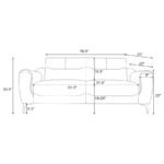 NOLAN UPHOLSTERED SLOPED TRACK ARM SOFA CHARCOAL - Image 11