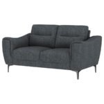 NOLAN UPHOLSTERED SLOPED TRACK ARM LOVESEAT CHARCOAL - Image 4