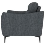 NOLAN UPHOLSTERED SLOPED TRACK ARM LOVESEAT CHARCOAL - Image 5