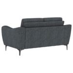 NOLAN UPHOLSTERED SLOPED TRACK ARM LOVESEAT CHARCOAL - Image 6