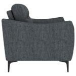 NOLAN UPHOLSTERED SLOPED TRACK ARM LOVESEAT CHARCOAL - Image 9