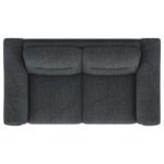 NOLAN UPHOLSTERED SLOPED TRACK ARM LOVESEAT CHARCOAL - Image 10