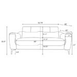 NOLAN UPHOLSTERED SLOPED TRACK ARM LOVESEAT CHARCOAL - Image 12
