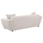 DESTINO 3-PIECE CHENILLE SPLAYED ARM SOFA SET GREIGE - Image 4