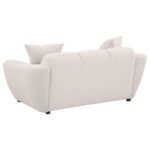 DESTINO 3-PIECE CHENILLE SPLAYED ARM SOFA SET GREIGE - Image 6