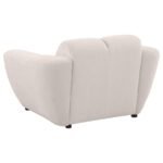 DESTINO 3-PIECE CHENILLE SPLAYED ARM SOFA SET GREIGE - Image 8