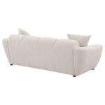 DESTINO CHENILLE UPHOLSTERED SPLAYED ARM SOFA GREIGE - Image 7