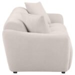 DESTINO CHENILLE UPHOLSTERED SPLAYED ARM SOFA GREIGE - Image 8