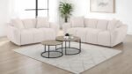 DESTINO CHENILLE UPHOLSTERED SPLAYED ARM SOFA GREIGE - Image 11