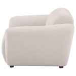 DESTINO CHENILLE UPHOLSTERED SPLAYED ARM ACCENT CHAIR GREIGE - Image 5