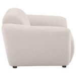 DESTINO CHENILLE UPHOLSTERED SPLAYED ARM ACCENT CHAIR GREIGE - Image 8