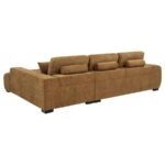 OCTAVIA UPHOLSTERED SECTIONAL CHAISE SOFA AMBER - Image 4