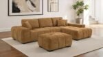 OCTAVIA UPHOLSTERED SECTIONAL CHAISE SOFA AMBER - Image 9