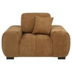 OCTAVIA UPHOLSTERED TRACK ARM ACCENT CHAIR AMBER - Image 3