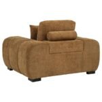 OCTAVIA UPHOLSTERED TRACK ARM ACCENT CHAIR AMBER - Image 4