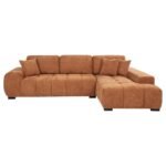 OCTAVIA UPHOLSTERED SECTIONAL CHAISE SOFA ORANGE - Image 3