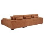 OCTAVIA UPHOLSTERED SECTIONAL CHAISE SOFA ORANGE - Image 4
