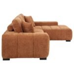 OCTAVIA UPHOLSTERED SECTIONAL CHAISE SOFA ORANGE - Image 6