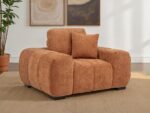 OCTAVIA UPHOLSTERED TRACK ARM ACCENT CHAIR ORANGE - Image 2