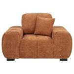 OCTAVIA UPHOLSTERED TRACK ARM ACCENT CHAIR ORANGE - Image 3