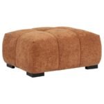 OCTAVIA UPHOLSTERED RECTANGULAR OTTOMAN ORANGE