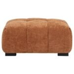 OCTAVIA UPHOLSTERED RECTANGULAR OTTOMAN ORANGE - Image 3