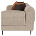 JADE CHENILLE UPHOLSTERED SCULPTED TRACK ARM SOFA LATTE - Image 5