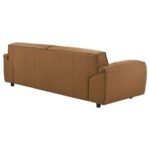 BUXTON TOP GRAIN LEATHER UPHOLSTERED SOFA ORANGE - Image 8