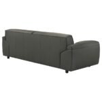BUXTON TOP GRAIN LEATHER UPHOLSTERED SOFA GRAPHITE - Image 8