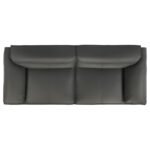 BUXTON TOP GRAIN LEATHER UPHOLSTERED SOFA GRAPHITE - Image 10