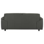 BUXTON TOP GRAIN LEATHER UPHOLSTERED LOVESEAT GRAPHITE - Image 7