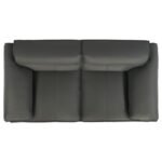 BUXTON TOP GRAIN LEATHER UPHOLSTERED LOVESEAT GRAPHITE - Image 10