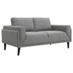 RILYNN UPHOLSTERED TRACK ARM LOVESEAT GREY