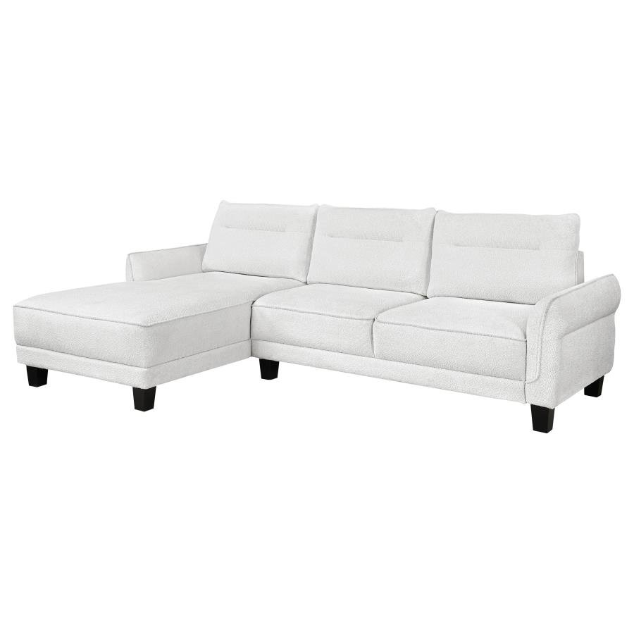 509550_02x900.jpg CASPIAN UPHOLSTERED CURVED ARM CHAISE SECTIONAL SOFA WHITE - Image 1