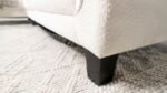 CASPIAN UPHOLSTERED CURVED ARM CHAISE SECTIONAL SOFA WHITE - Image 15