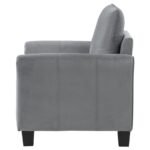 DAVIS UPHOLSTERED ROLLED ARM ACCENT CHAIR GREY - Image 5