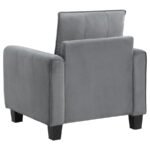 DAVIS UPHOLSTERED ROLLED ARM ACCENT CHAIR GREY - Image 6