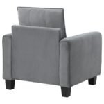 DAVIS UPHOLSTERED ROLLED ARM ACCENT CHAIR GREY - Image 7
