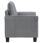 DAVIS UPHOLSTERED ROLLED ARM ACCENT CHAIR GREY - Image 8