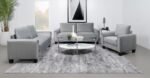 DAVIS UPHOLSTERED ROLLED ARM ACCENT CHAIR GREY - Image 11