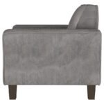DEERHURST UPHOLSTERED TRACK ARM TUFTED ACCENT CHAIR CHARCOAL - Image 5