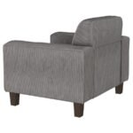 DEERHURST UPHOLSTERED TRACK ARM TUFTED ACCENT CHAIR CHARCOAL - Image 6
