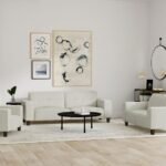 DEERHURST 3-PIECE UPHOLSTERED TRACK ARM SOFA SET GREIGE