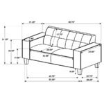 DEERHURST 3-PIECE UPHOLSTERED TRACK ARM SOFA SET GREIGE - Image 19
