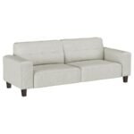 DEERHURST UPHOLSTERED TRACK ARM TUFTED SOFA GREIGE