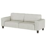 DEERHURST UPHOLSTERED TRACK ARM TUFTED SOFA GREIGE - Image 4