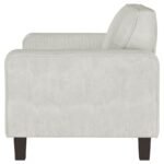 DEERHURST UPHOLSTERED TRACK ARM TUFTED LOVESEAT GREIGE - Image 5