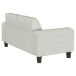 DEERHURST UPHOLSTERED TRACK ARM TUFTED LOVESEAT GREIGE - Image 8
