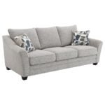 TOMKINS 3-PIECE BOUCLE UPHOLSTERED SOFA SET LIGHT GREY - Image 3