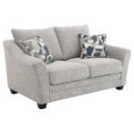 TOMKINS 3-PIECE BOUCLE UPHOLSTERED SOFA SET LIGHT GREY - Image 7